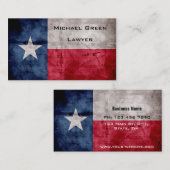 Verwitterte Vintage Texas-Staats-Flagge Visitenkarte (Vorne/Hinten)