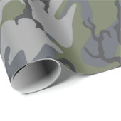 Verwitterte Zutageliegen-Camouflage Geschenkpapier (Rolleneckpunkt)