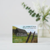 Verwitterter alter Scheunen-und Bauernhof-Zaun im Visitenkarte (Stehend Vorderseite)