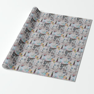 Verwitterter Backstein: Urbane Posterwand. Geschenkpapier