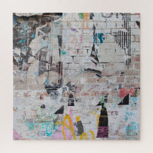 Verwitterter Backstein: Urbane Posterwand. Puzzle