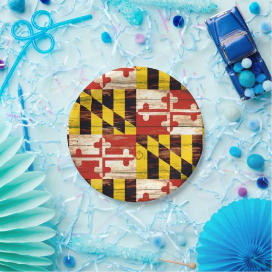 Verwitterter hölzerner pappteller (Party)