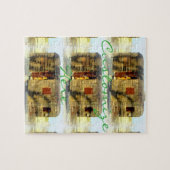 Verwitterter hölzerner Sinti und Romawohnwagen Puzzle (Horizontal)