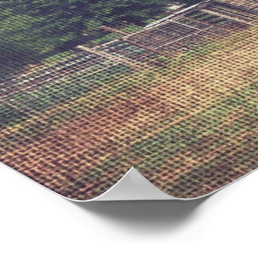 Verwitterter Holzstall Poster (Ecke)