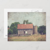 Verwitterter Holzstall Postkarte (Vorne/Hinten)