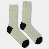 Verwitterter Neutraler Salbei-Karo Socken (Rechts)