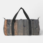 Verwitterter Redwood Fence Closeup Foto Image Prin Duffle Bag (Vorderseite)