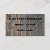 Verwitterter Redwood Fence Closeup Foto Image Prin Visitenkarte (Vorderseite)