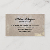Verwitterter Schmutz-Damast Visitenkarte (Rückseite)