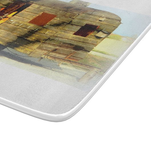 Verwitterter Sinti und Romawohnwagen Thunder_Cove Schneidebrett (Ecke)