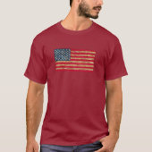 Verwitterter US United Staaten American Flag T - S T-Shirt (Vorderseite)