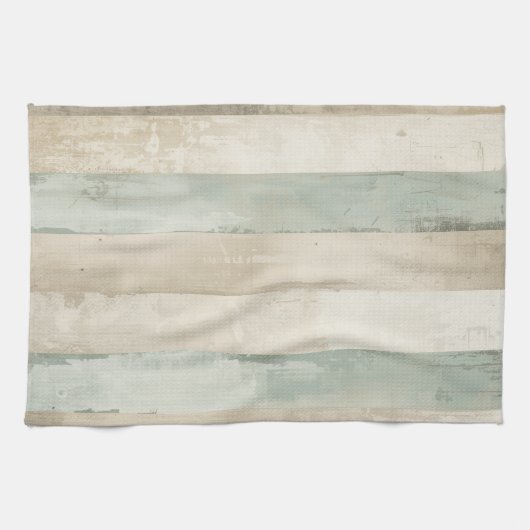Verwitterter weicher blauer brauner weißer rustika geschirrtuch (Horizontal)