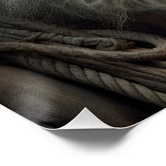 Verwittertes Altes Meer rauchen ein Stück Poster (Ecke)