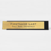 Verwittertes antikes Messing Gold + Blk Custom Doo Schreibtischnamensplakette (Vorderseite )