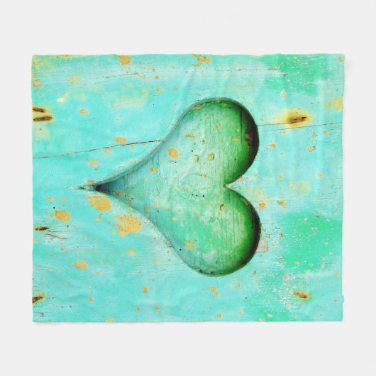 Verwittertes blaue Schalen-Farben-hölzernes Fleecedecke (Vorderseite (Horizontal))