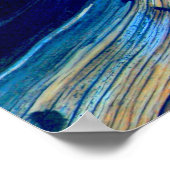 verwittertes blaues Schrankbrett Poster (Ecke)