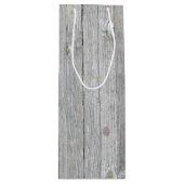 verwittertes Holz Geschenktüte Für Weinflaschen (Vorderseite)