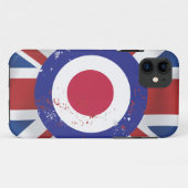 Verwittertes Mod-Ziel auf silk Effekt Case-Mate iPhone Hülle (Rückseite (Horizontal))