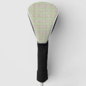 Verwittertes neutrales Salbei-Karo Golf Headcover (Vorderseite)