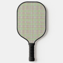 Verwittertes neutrales Salbei-Karo Pickleball Schläger