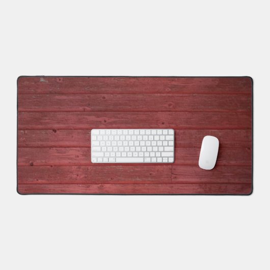 Verwittertes Red Barn Wood Art Desk Pad Mat Schreibtischunterlage (Tastatur & Maus)