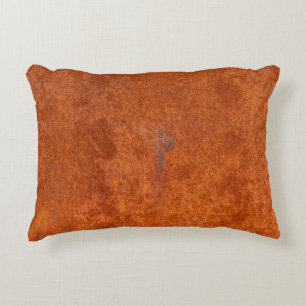 Verwittertes, rostiges Metall: orange-rote Textur. Dekokissen