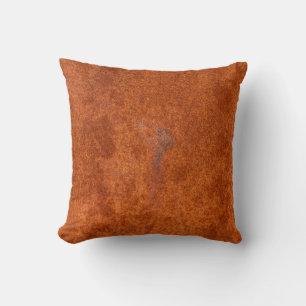 Verwittertes, rostiges Metall: orange-rote Textur. Kissen