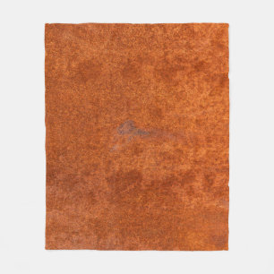 Verwittertes Rostmetall: orange-rote Textur. Fleecedecke