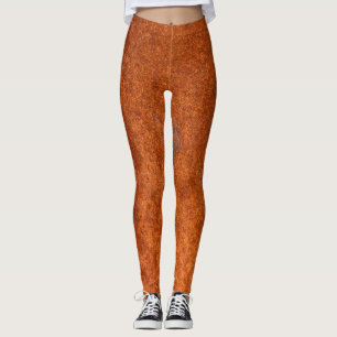 Verwittertes Rostmetall: orange-rote Textur. Leggings