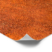 Verwittertes Rostmetall: orange-rote Textur. Poster (Ecke)