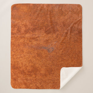 Verwittertes Rostmetall: orange-rote Textur. Sherpadecke
