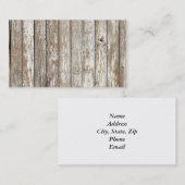 Verwittertes Scheunen-Holz Visitenkarte (Vorne/Hinten)