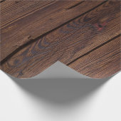 Verwittertes und rustikales dunkles Scheunen-Holz Geschenkpapier (Ecke)