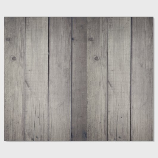 Verwittertes und rustikales graues Scheunen-Holz Geschenkpapier (Flach)