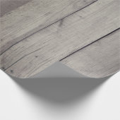 Verwittertes und rustikales graues Scheunen-Holz Geschenkpapier (Ecke)