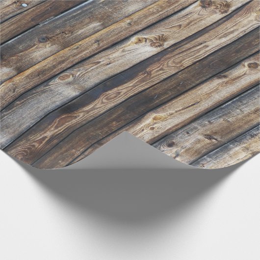 Verwittertes und rustikales zurückgefordertes geschenkpapier (Ecke)