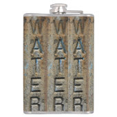 Verwittertes "Wasser"  Flachmann (Rückseite)