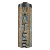 Verwittertes "Wasser" Thermosbecher (Vorderseite)