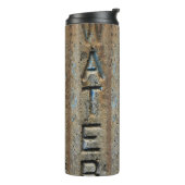 Verwittertes "Wasser" Thermosbecher (Nach links gedreht)