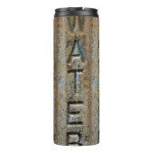 Verwittertes "Wasser" Thermosbecher (Rückseite)