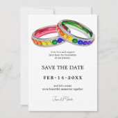 🌈 Verwoben im Stolz – Termin vormerken mit QR-Cod Save The Date (Vorderseite)