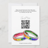 🌈 Verwoben im Stolz – Termin vormerken mit QR-Cod Save The Date (Rückseite)