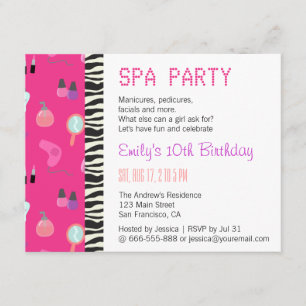 Verwöhn-Spa-Party, Für Mädchen Einladung