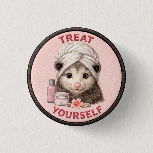 Verwöhne dich selbst button (Vorderseite)