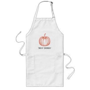 Verwöhne dich selbst Halloween Herbst Kürbis Lange Schürze