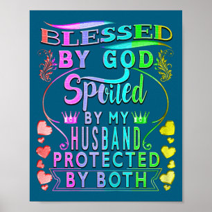 Verwöhnte meinen Mann gesegneter Gott Frau Ehemann Poster