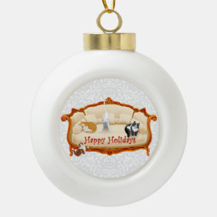 Verwöhnte viktorianische keramik Kugel-Ornament