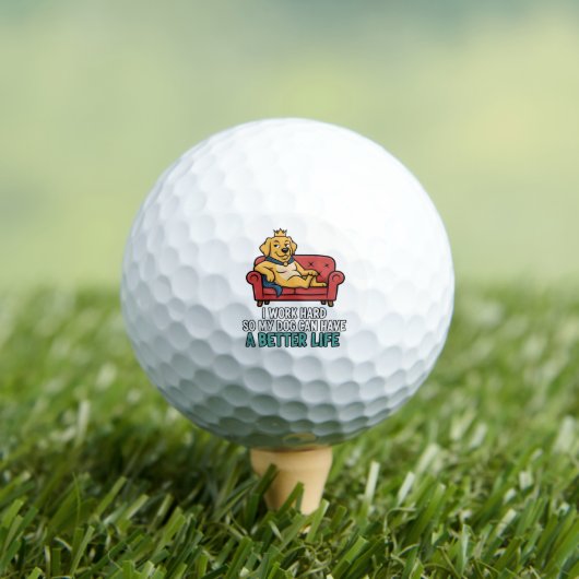 Verwöhnter Hundekönig Lustige Zitat-Illustration Golfball (Insitu T-Shirt)