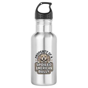 Verwöhntes American Bully Vintage Gravur Design_1 Edelstahlflasche