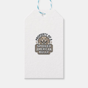 Verwöhntes American Bully Vintage Gravur Design_1 Geschenkanhänger